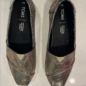 TOMS Women's Crackle Shimmer Classic Slip-On Shoes, Size 8, BNIB